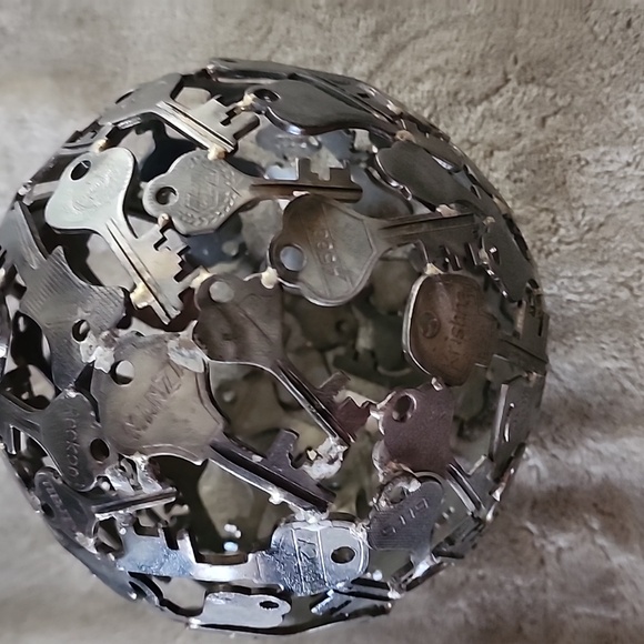 Unique Metal Key Sphere Decor - Picture 3 of 4